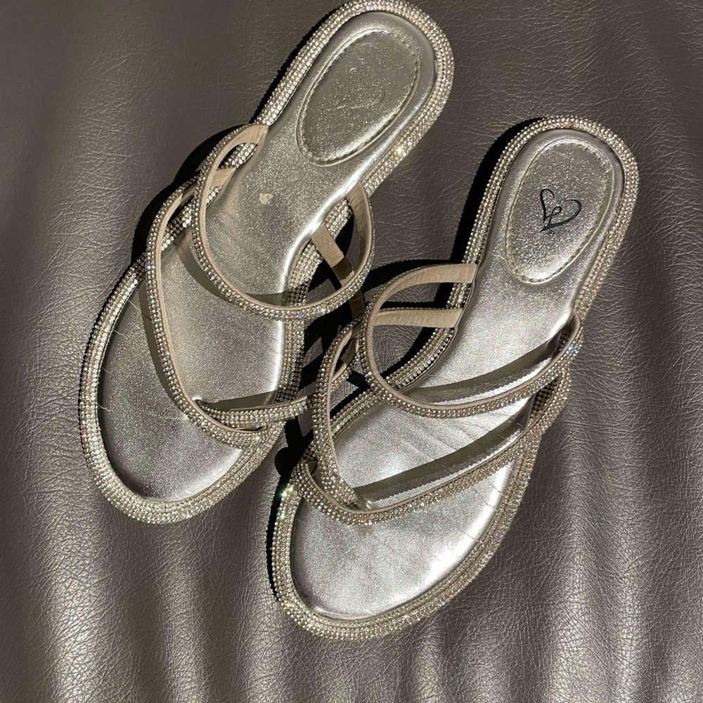 Windsor Silver Rhinestone Sandals